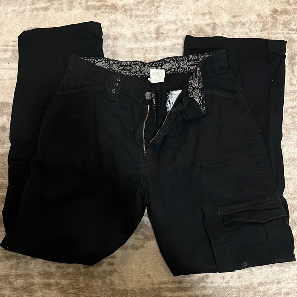 Womens Lee Brand Black Cargo Pants